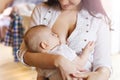 Mother breastfeeding her baby Royalty Free Stock Photo