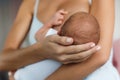 Mother breastfeeding her newborn child Royalty Free Stock Photo