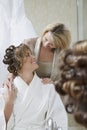 Mother And Bride Looking At Each Other