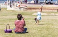 Mother Captures Daughter Royalty Free Stock Photo