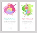 Mother Caring, Family Leisure, Motherhood Vector