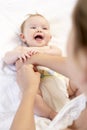 Mother Changing Baby Nappy Royalty Free Stock Photo