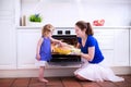 Mother and child baking a cake. Royalty Free Stock Photo