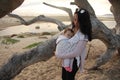 Mother and child bond on the beach Royalty Free Stock Photo