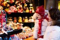 Mother and child on Christmas market Royalty Free Stock Photo