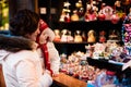 Mother and child on Christmas market Royalty Free Stock Photo
