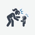 Mother Child Conflict icon Royalty Free Stock Photo