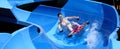 Mother and child having fun in water park Royalty Free Stock Photo