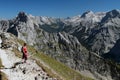 Mother and child hiking