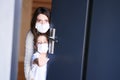 Mother and child at home quarantine during coronavirus pandemic