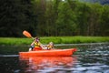 Mother and child in a kayak Royalty Free Stock Photo