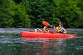 Mother and child in a kayak Royalty Free Stock Photo