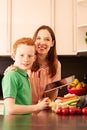 Mother and child in the kitchen