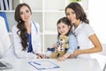 Mother and child at pediatrician office Royalty Free Stock Photo