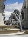 Mother & child sculpture in Skopje,N Macedonia