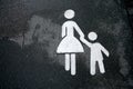 Mother and child sign holding