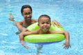 Mother and Child Swimming Royalty Free Stock Photo