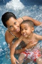 Mother and Child Swimming Royalty Free Stock Photo