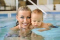 Mother and Child Swimming Royalty Free Stock Photo