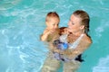 Mother and Child in Swimming Pool Royalty Free Stock Photo