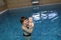 Mother with child in swimming pool Royalty Free Stock Photo