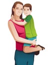Mother with a child vector