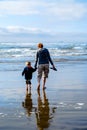 Vertical Mother Child Silhouette on Beach