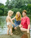 Mother with children Royalty Free Stock Photo