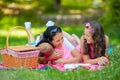 Mother with children enjoying at the picnic Royalty Free Stock Photo