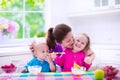 Mother and children having breakfast Royalty Free Stock Photo