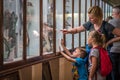 Family in Horniman Museum in London