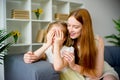 Mother comforting daughter Royalty Free Stock Photo