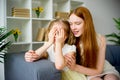 Mother comforting daughter Royalty Free Stock Photo