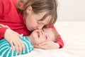 Mother comforting her crying little son Royalty Free Stock Photo