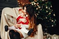 Mother with cute daughter at home Royalty Free Stock Photo