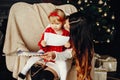 Mother with cute daughter at home Royalty Free Stock Photo