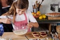 Mother and daughter baking at home Royalty Free Stock Photo