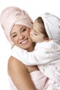 Mother daughter at bathtime Royalty Free Stock Photo