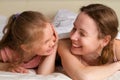 Mother and daughter in bedroom Royalty Free Stock Photo