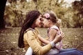 Mother and daughter enjoying outdoor. Royalty Free Stock Photo