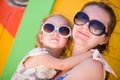 Mother and daughter at Caribbean vacation Royalty Free Stock Photo