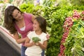 Mother and daughter choosing fresh produce Royalty Free Stock Photo