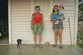 Mother and daughter on front porch in the Valle de ViÃ¯Â¿Â½ales, in central Cuba