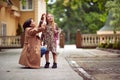 Mother and daughter getting ready