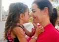 Mother and daughter happy