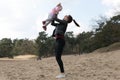 Mother and daughter having fun outside Royalty Free Stock Photo