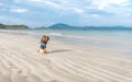 Mother and daughter hugging on the beach Royalty Free Stock Photo