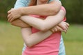 Mother and daughter hugging Royalty Free Stock Photo
