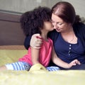 Mother Daughter Kissing Love Family Concept Royalty Free Stock Photo