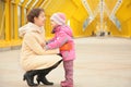 Mother and daughter look each other Royalty Free Stock Photo